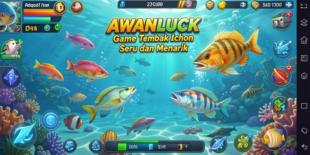 Screenshot dari gameplay seru Tembak Ikan AWANLUCK.