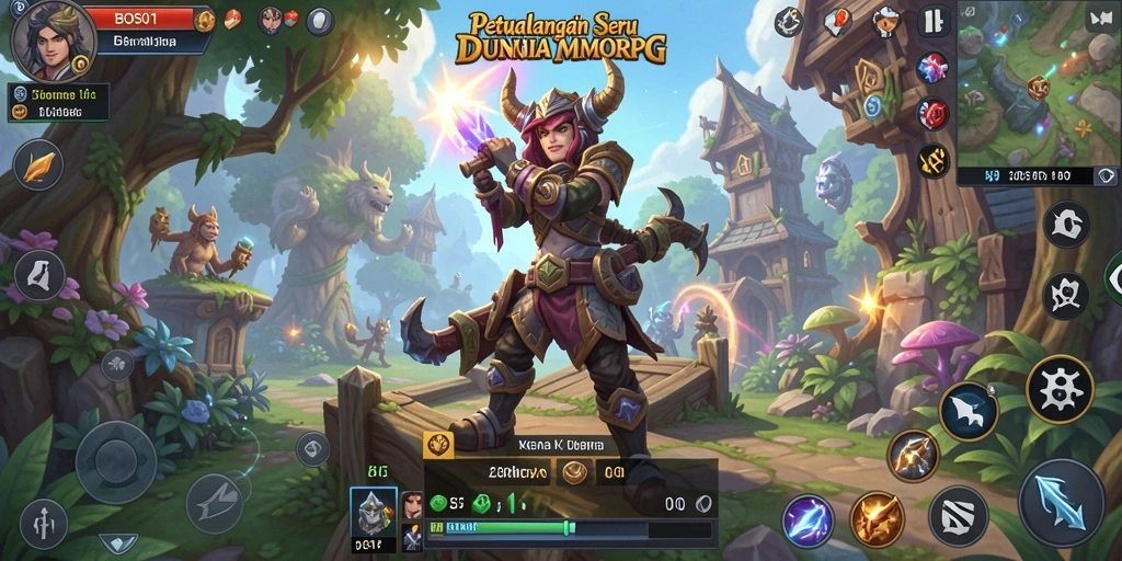 Tangkapan layar dari gameplay <strong>BOS01</strong> yang menakjubkan di dunia MMORPG.