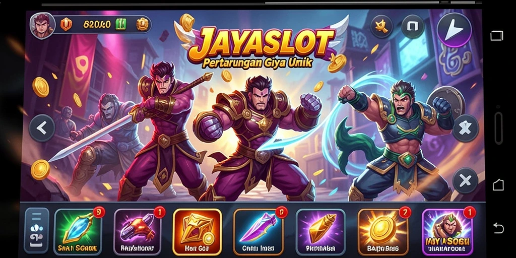 Tampilan gameplay seru dalam pertarungan JAYASLOT.