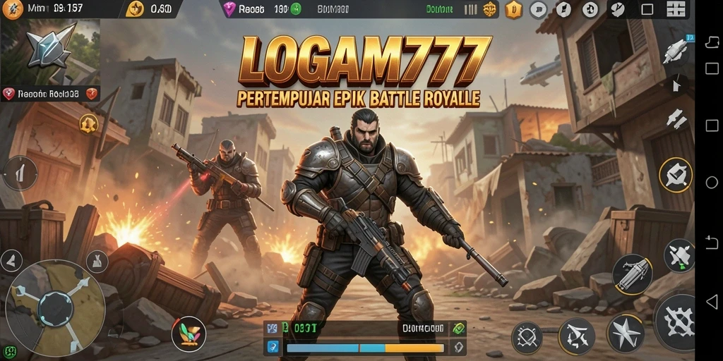 Tampilan gameplay menarik dari LOGAM777 dalam pertempuran Battle Royale.