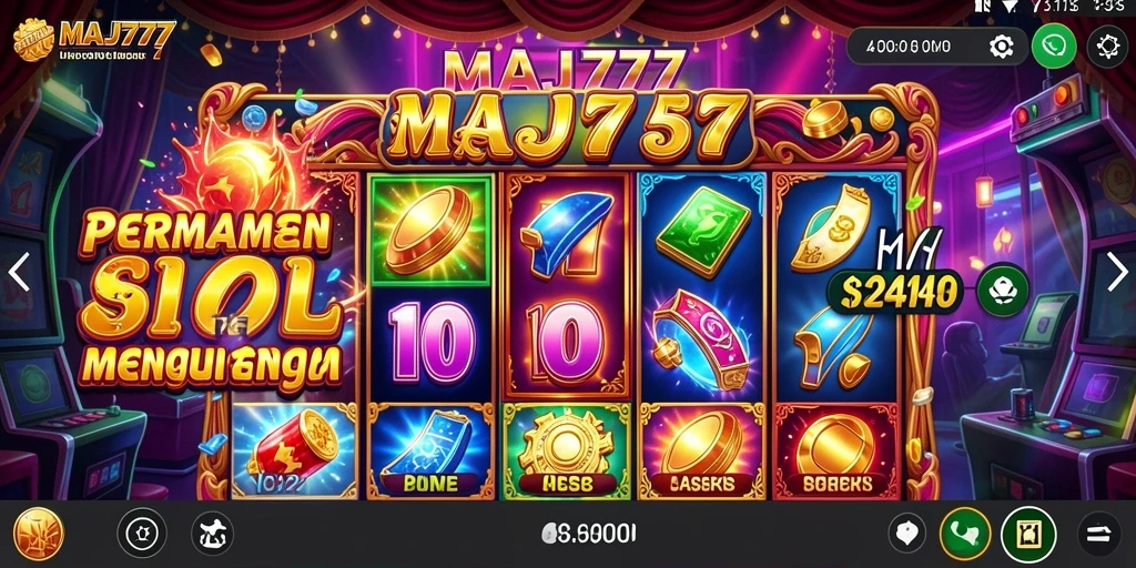 Screenshot gameplay <strong>MAJ777</strong> menunjukkan momen menang di slot yang mengasyikkan.