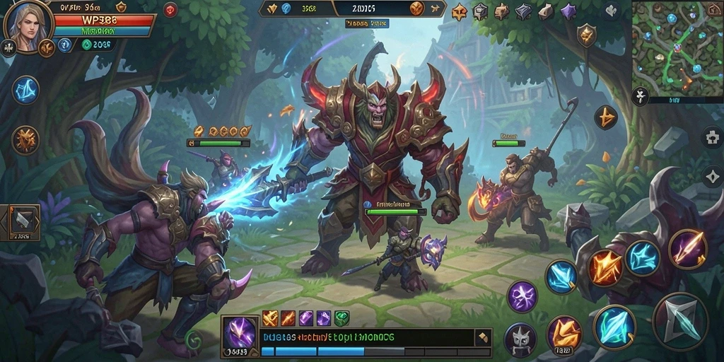 Screenshot utama WP888 menampilkan aksi seru dalam pertarungan MMORPG.